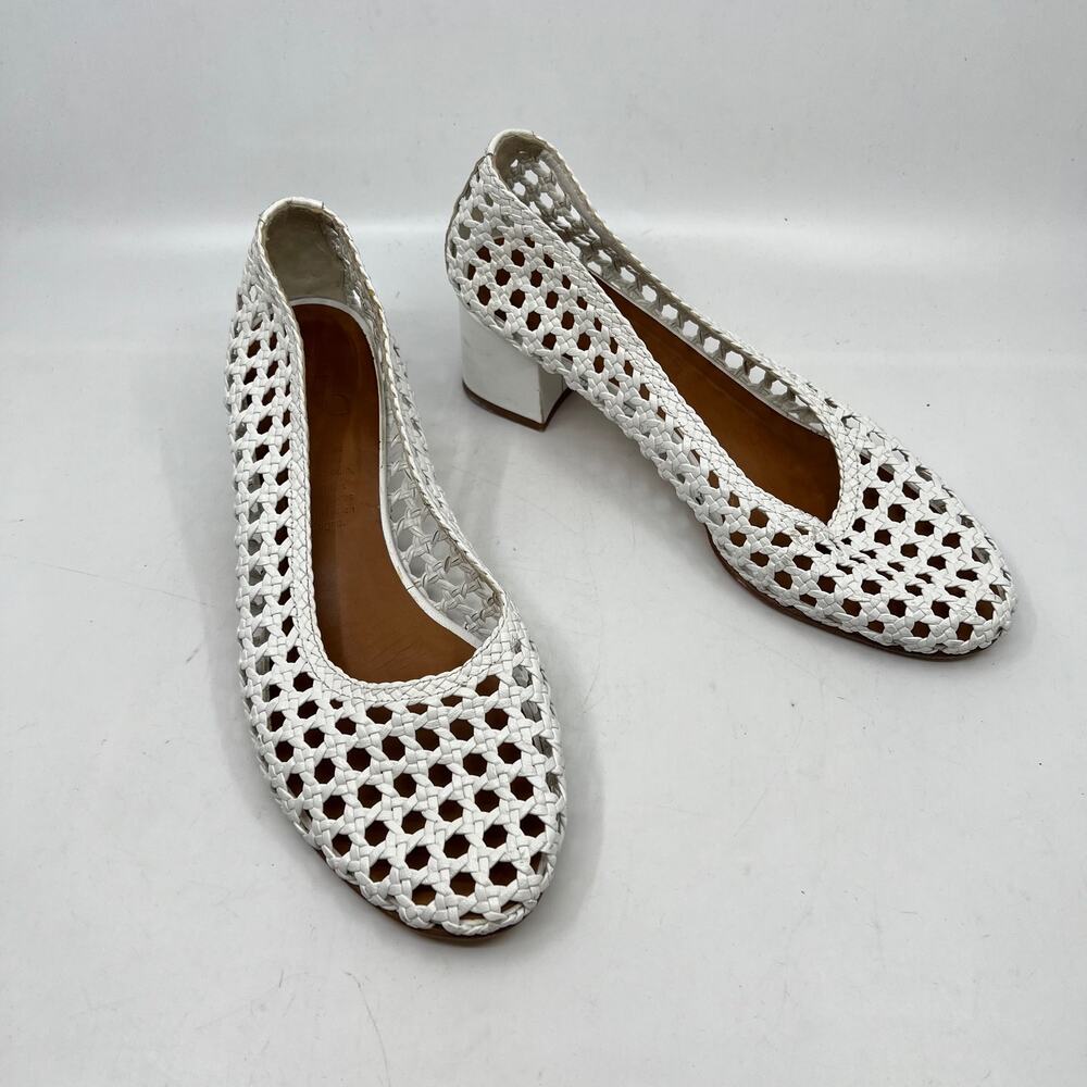 Spanish Woven Leather Block Heels